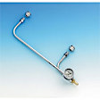 1559 Fuel Line Kit with Gauge & Fittings - Chrome, Fits Holley 4150 style Carburetors with 9-5/16 Inch Centers