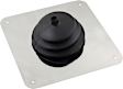 1650 Shift Boot - Black, Rubber, Large round boot with 8 Inch Square Plate