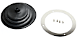 1651 Shift Boot - Black, Rubber, Small round boot with 5-1/2 Inch round trim ring.