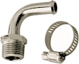 2970G Fuel Line Fitting - 3/8 Inch NPT to 3/8 Inch Hose Barb - 90 degree - Chrome