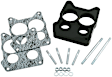 3406 Phenolic Carburetor Spacer Kit - 1 Inch - 4 Hole Center, Fits Quadrajet 4-Barrel Carburetors