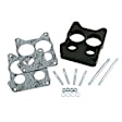 3406 Phenolic Carburetor Spacer Kit - 1 Inch - 4 Hole Center, Fits Quadrajet 4-Barrel Carburetors