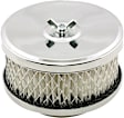 4354 Air Cleaner - Deep Dish - 4 Inch x 2 Inch - Chrome, Fits 1 and 2-Barrel Carburetors with 2-5/16 Inch or 2-5/8 Inch Carb Neck including most VW.