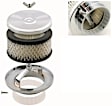 4354 Air Cleaner - Deep Dish - 4 Inch x 2 Inch - Chrome, Fits 1 and 2-Barrel Carburetors with 2-5/16 Inch or 2-5/8 Inch Carb Neck including most VW.