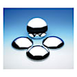 4580 Baby Moon Hub Caps - Chrome, Fit Most GM and Ford with 14 Inch or 15 Inch Stock Wheels