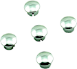 5104 Push-In Series Lug Nut Cover - Chrome, Plastic, Universal, Set of 5
