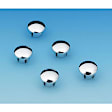 5104 Push-In Series Lug Nut Cover - Chrome, Plastic, Universal, Set of 5