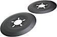 6905 Brake Dust Shields - Black, Aluminum, 15in. Wheels, 5-Lug 4-1/2in. 5 Inch Bolt Circle. O.D. of 13-3/16 In.