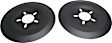 6905 Brake Dust Shields - Black, Aluminum, 15in. Wheels, 5-Lug 4-1/2in. 5 Inch Bolt Circle. O.D. of 13-3/16 In.