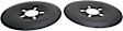 6905 Brake Dust Shields - Black, Aluminum, 15in. Wheels, 5-Lug 4-1/2in. 5 Inch Bolt Circle. O.D. of 13-3/16 In.