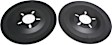6905 Brake Dust Shields - Black, Aluminum, 15in. Wheels, 5-Lug 4-1/2in. 5 Inch Bolt Circle. O.D. of 13-3/16 In.