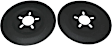 6906 Brake Dust Shields - Black, Aluminum, 16in. Wheels, 5-Lug 4-1/2in. 5 In. Bolt Circle. O.D. of 14-3/16 Inch.