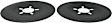 6906 Brake Dust Shields - Black, Aluminum, 16in. Wheels, 5-Lug 4-1/2in. 5 In. Bolt Circle. O.D. of 14-3/16 Inch.
