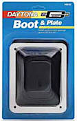 9648 Shift Boot - Black, Rubber, Small 3-1/2 x 4-1/2 Inch Shifter Boot with Trim Ring and Mounting Screws.