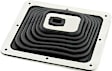 9649 Shift Boot - Black, Rubber, Large 7-3/4 x 9 Inch Shifter Boot with Trim Ring and Mounting Screws.