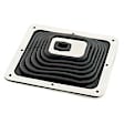 9649 Shift Boot - Black, Rubber, Large 7-3/4 x 9 Inch Shifter Boot with Trim Ring and Mounting Screws.