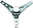 9868 Air Cleaner Wing Nut - Tri-Bar - Chrome, 1/4-20 Thread