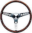 213 Steering Wheel - Walnut, Standard, Universal, Sold individually, Adapter Required and Sold Separately