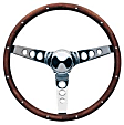 213 Steering Wheel - Walnut, Standard, Universal, Sold individually, Adapter Required and Sold Separately