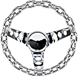 741 Steering Wheel - Chrome, Standard, Universal, Sold individually