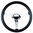 836 Steering Wheel - Black, Standard, Universal, Sold individually