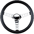 838 Steering Wheel - Black, Standard, Universal, Sold individually