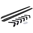 63418087SPC Running Boards, Powdercoated Textured Black, Steel, 4-Door, Crew Cab Pickup, RB10 Slim Line Series