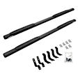 684443280T Side Steps - Textured Black, Galvanized Steel, Set of 2