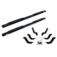 684443280T Side Steps - Textured Black, Galvanized Steel, Set of 2