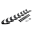 2015 GMC Sierra 1500 - Running Board Mounting Kit - Textured Black, Mild Steel, Direct Fit, Kit