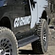 69410687T Running Boards, Powdercoated Textured Black, Steel, 4-Door, Crew Cab Pickup, RB20 Raptor-Style Series