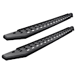 6943068720PC Running Boards, Powdercoated Textured Black, Steel, 4-Door, Crew Cab Pickup, RB20 Raptor-Style Series