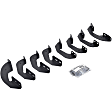 6944155 Running Board Mounting Kit - Textured Black, Mild Steel, Direct Fit, Kit