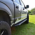 69443687PC Running Boards, Powdercoated Textured Black, Steel, 4-Door, Crew Cab Pickup, Crew Max, RB20 Raptor-Style Series