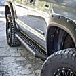 69443687PC Running Boards, Powdercoated Textured Black, Steel, 4-Door, Crew Cab Pickup, Crew Max, RB20 Raptor-Style Series