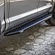 69443687PC Running Boards, Powdercoated Textured Black, Steel, 4-Door, Crew Cab Pickup, Crew Max, RB20 Raptor-Style Series