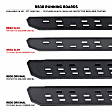69600057SPC Running Boards, Textured Black, Galvanized Steel, Mounting Brackets Sold Separately, 2-Door, Sport Utility, RB30 Slim Line Series