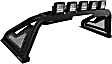911600T Bed Bar - Powdercoated Textured Black, Steel, Direct Fit, Sold individually