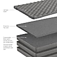 XG201608FK Foam Pad - Charcoal gray, Universal, Set