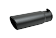 500648-B Exhaust Tip - Black Chrome, Stainless Steel, Single, Sold Individually