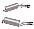 618000 Axle-Back Exhaust System, 6.0L, 8Cyl, Made of Stainless Steel, Muscle Car Dual Series