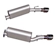 618000 Axle-Back Exhaust System, 6.0L, 8Cyl, Made of Stainless Steel, Muscle Car Dual Series