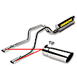 9508 Cat-Back Exhaust System, Made of Aluminized Steel, Performance Dual Split Series