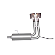 9532 Cat-Back Exhaust System, Made of Aluminized Steel, Super Truck Series