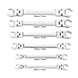 22064 6 Pc Flex Head Metric Flare Nut Wrench Set