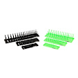22337 6 Pc Socket Tray Set - Green And Black - 3 Deep