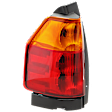 Driver Side Tail Light, with Bulb, Halogen, Amber and Red Lens