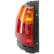 Driver Side Tail Light, with Bulb, Halogen, Amber and Red Lens