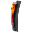 Driver Side Tail Light, with Bulb, Halogen, Amber and Red Lens