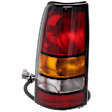 Driver Side Tail Light, with Bulb, Halogen, Amber, Clear and Red Lens, Fleetside, Old Body Style